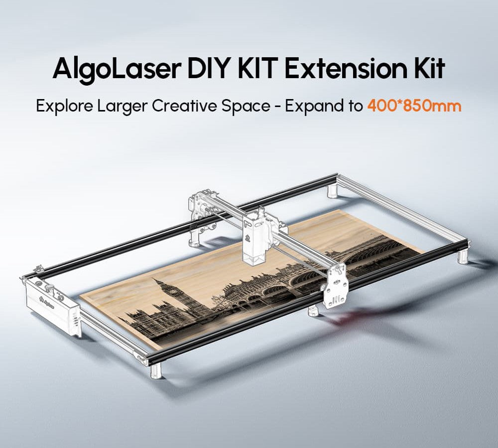 AlgoLaser DIY KIT Laser Engraver Extension Kit, 400*850mm (157.5*334.6inch)