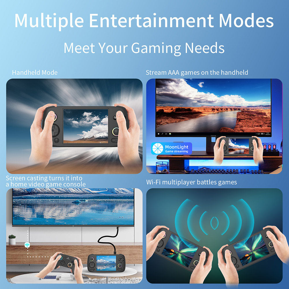 ANBERNIC RG 406H Game Console, Android 13, 4-inch 960*720 IPS Screen, Unisoc T820 Processor 8 Cores, 8GB LPDDR4X RAM 128GB UFS2.2 Storage, 3D Hall Joystick, Hall Trigger, 7 Hours Autonomy - Black