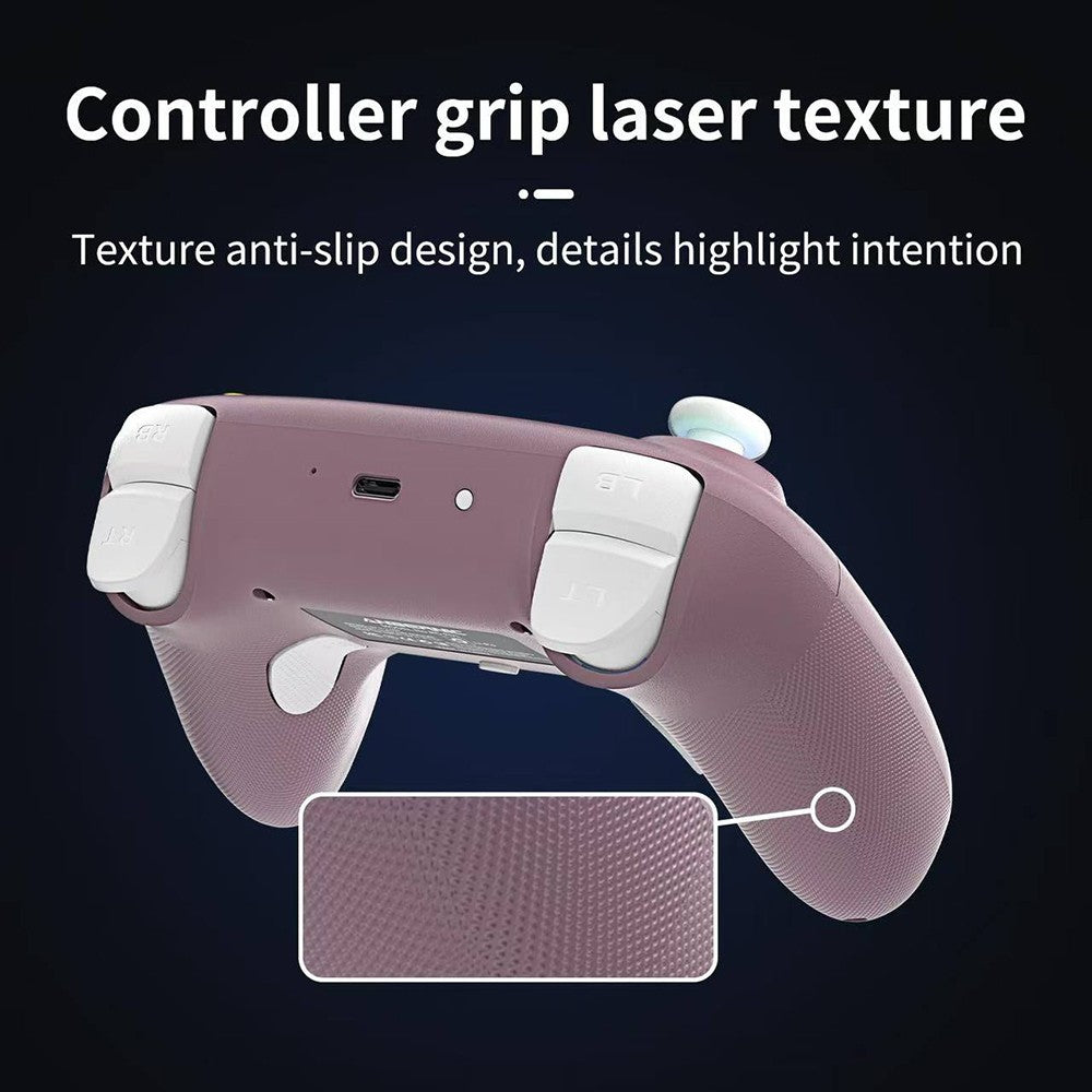 ANBERNIC RG P01 Game Controller, Hall Effect Triggers & Joystick, Six-axis Gyroscope, Bluetooth/2.4G Wireless/ Wired Connection, 9 Hours Autonomy, Compatible with PC, Switch, Android, iOS, Steam - Black