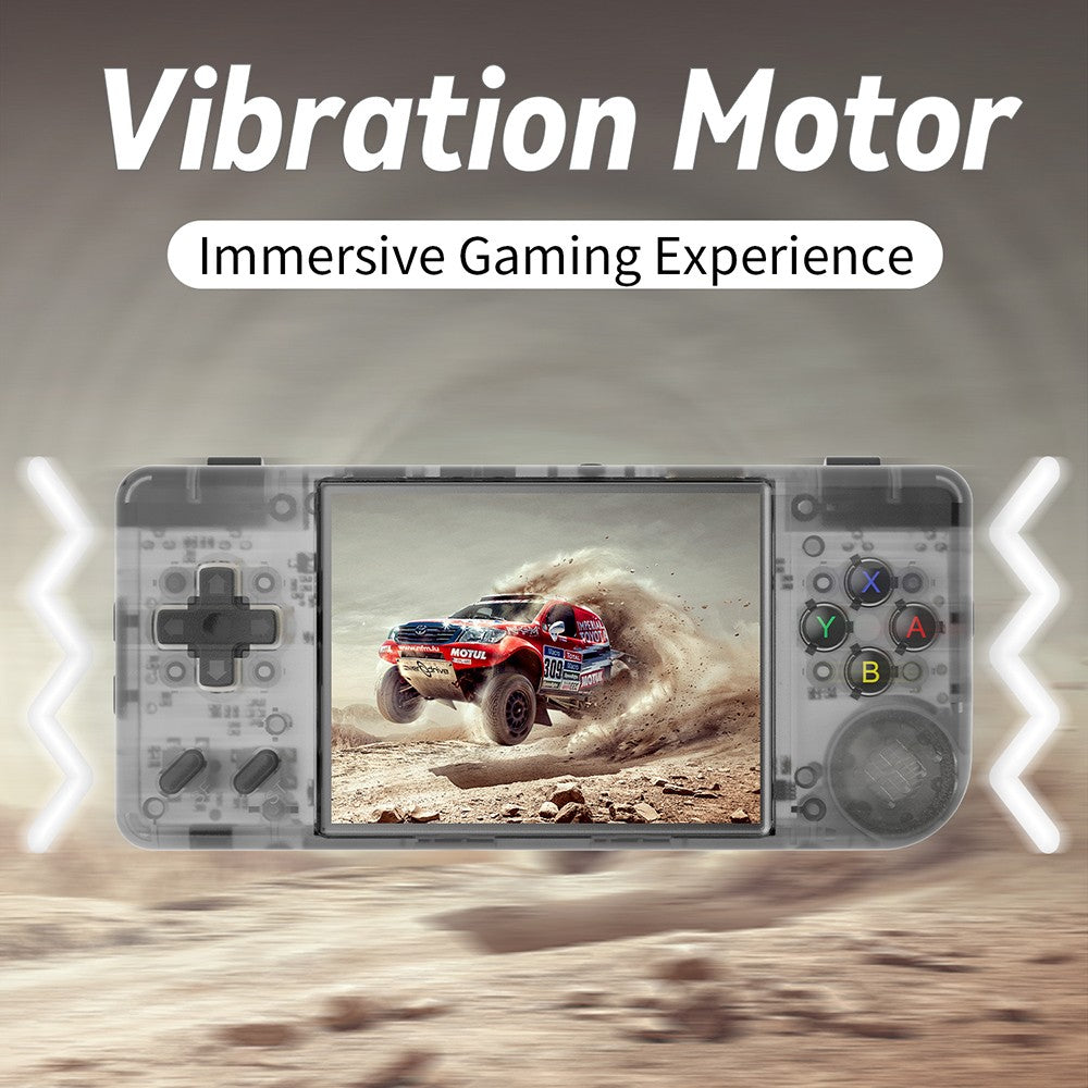 ANBERNIC RG28XX Game Console, 2.83-inch IPS Screen, 64GB TF Card, 5000+ Games Preinstalled, Multimedia Applications, 8 Hours of Playtime, HDMI Output - Transparent Black