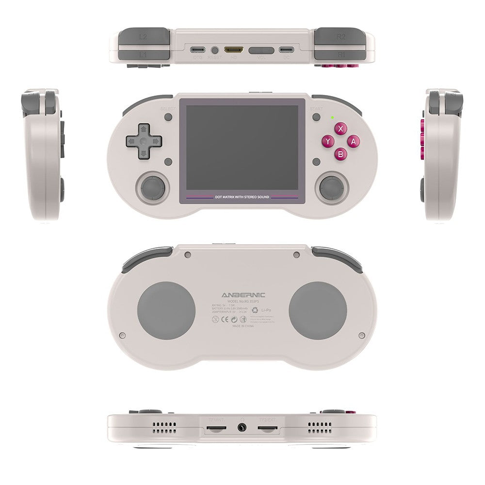 ANBERNIC RG353PS Game Console 64GB TF Card - White