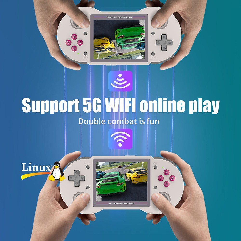 ANBERNIC RG353PS Game Console 64GB TF Card - White