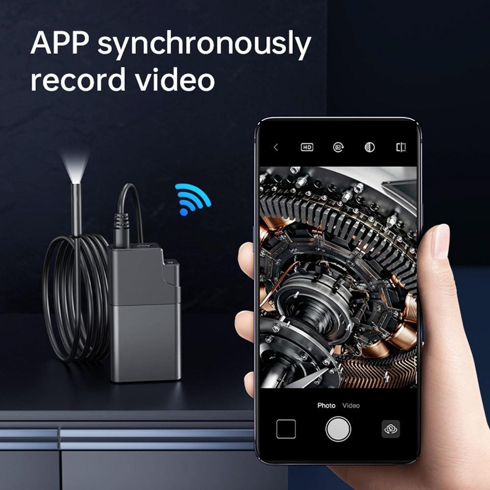 ANESOK W500 WiFi Portable Endoscope, 2K Camera, 1080P Image Resolution, 6 LEDs, 4 Hours Working Time, IP67 Waterproof, 1m Cable