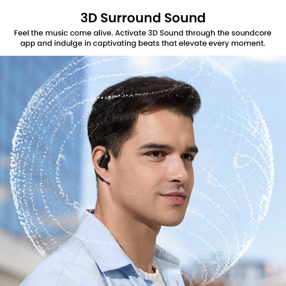 Anker Soundcore AeroFit 2 Open-ear Wireless Earbuds, Adjustable Ear Hooks, Bluetooth 5.4, Hi-Res Wireless Audio - Black