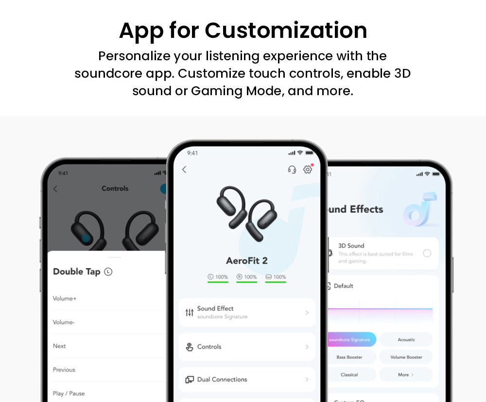 Anker Soundcore AeroFit 2 Open-ear Wireless Earbuds, Adjustable Ear Hooks, Bluetooth 5.4, Hi-Res Wireless Audio - Black
