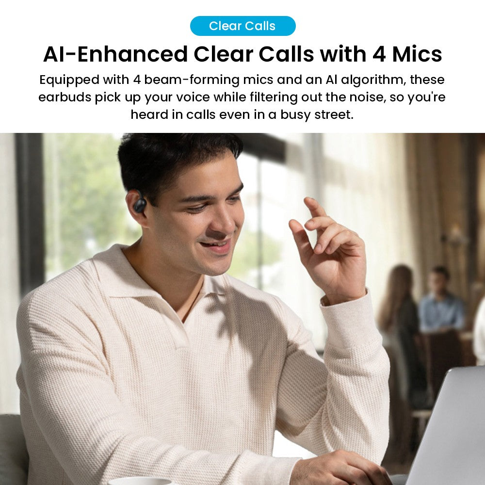 Anker Soundcore AeroFit 2 Open-ear Wireless Earbuds, Adjustable Ear Hooks, Bluetooth 5.4, Hi-Res Wireless Audio - Black