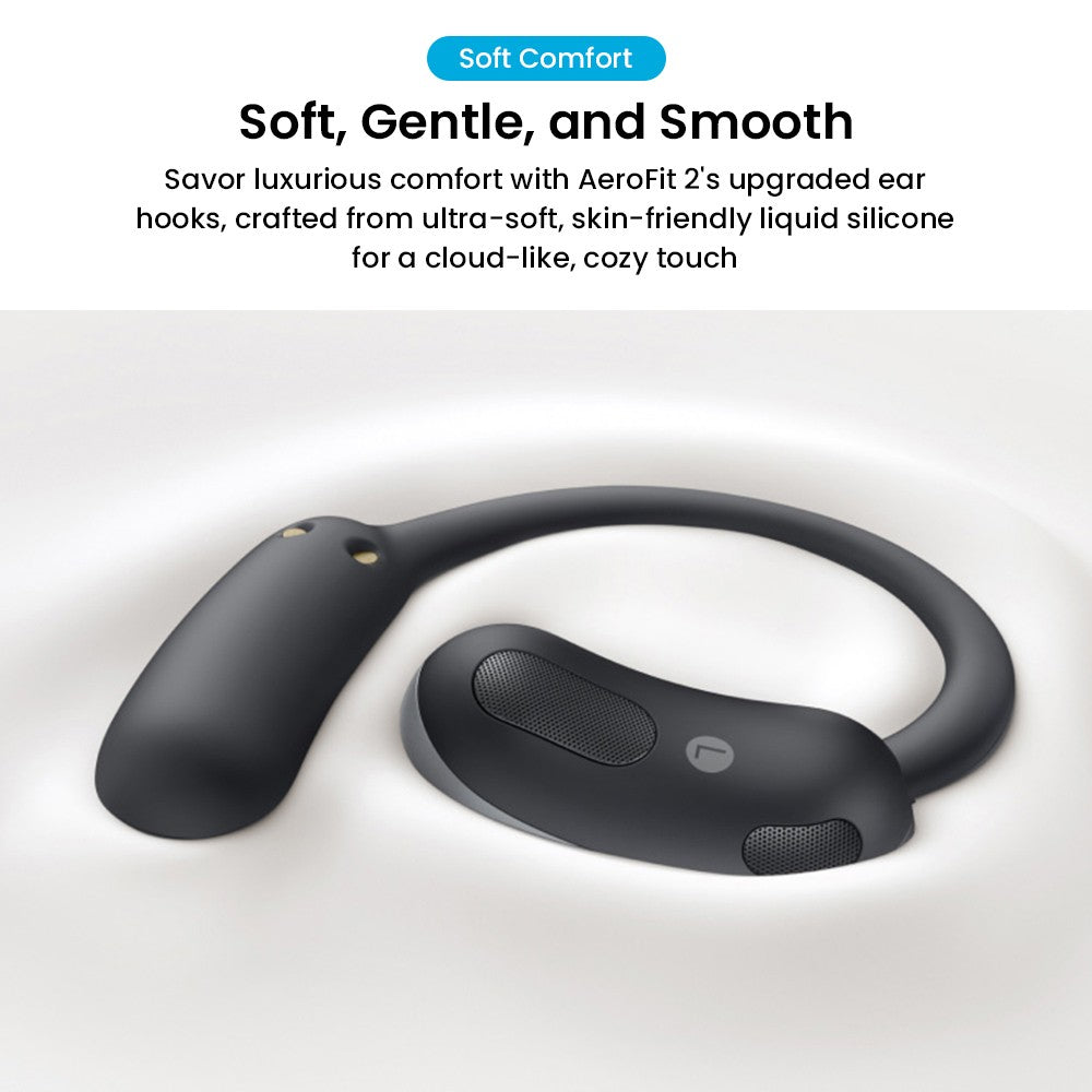 Anker Soundcore AeroFit 2 Open-ear Wireless Earbuds, Adjustable Ear Hooks, Bluetooth 5.4, Hi-Res Wireless Audio - Black