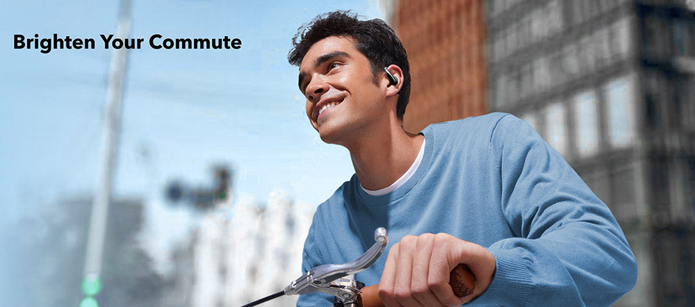 Anker Soundcore AeroFit Open-ear Earbuds, Ergonomic Ear Hook, IPX7 Waterproof, App Control, Up to 42 Hours Playtime - Blue