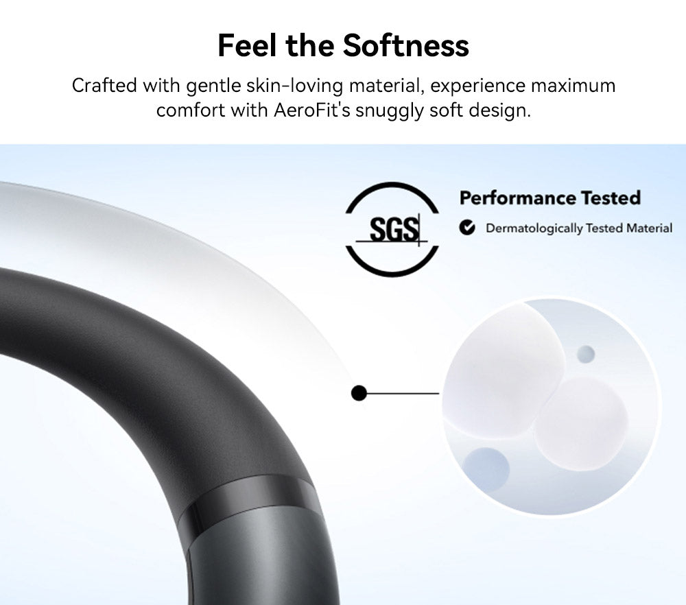 Anker Soundcore AeroFit Open-ear Earbuds, Ergonomic Ear Hook, IPX7 Waterproof, App Control, Up to 42 Hours Playtime - Blue