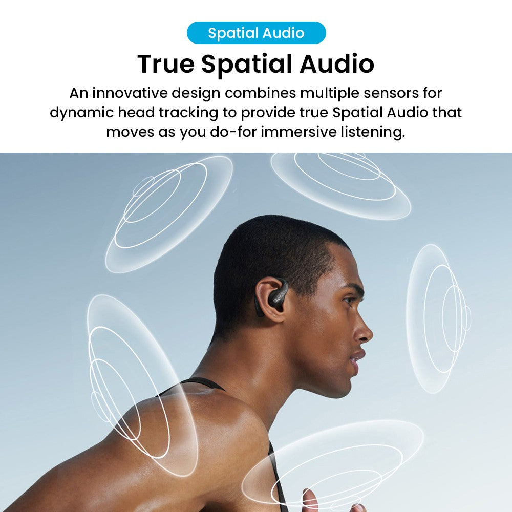 Anker Soundcore AeroFit Pro Open-ear Earbuds, Bluetooth 5.3, Up to 46 Hours Playtime - Black