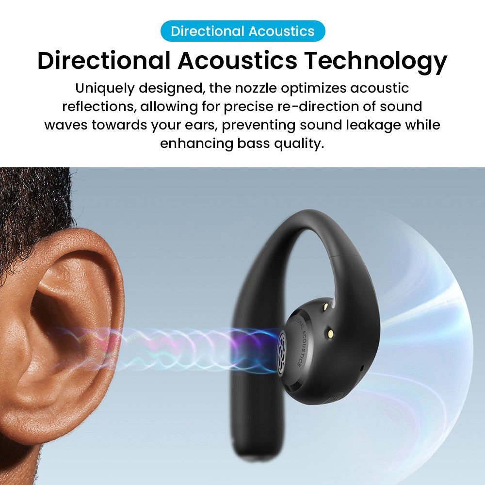 Anker Soundcore AeroFit Pro Open-ear Earbuds, Bluetooth 5.3, Up to 46 Hours Playtime - Black