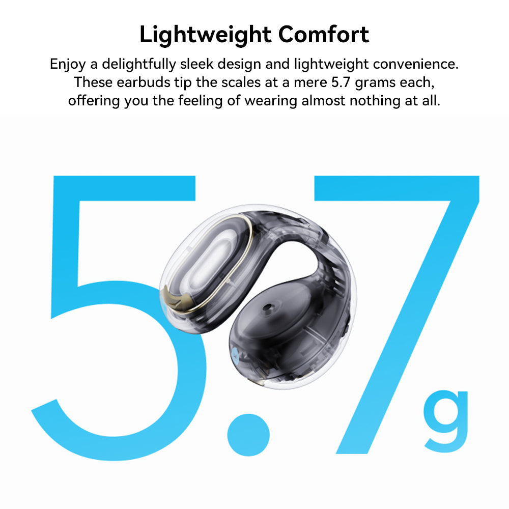 Anker Soundcore C30i Open-ear Clip-on Earbuds, Bluetooth 5.3, IPX4 Water-Resistant, Up to 30 Hours Playtime - White