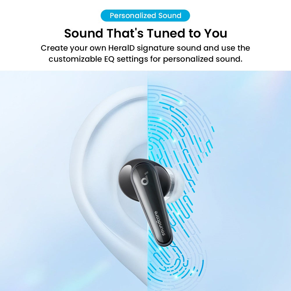 Anker Soundcore Liberty 4 True Wireless ANC Earbuds, Hi-Res Wireless Audio, Spatial Audio with Dual Modes, Heart Rate Sensor - Black