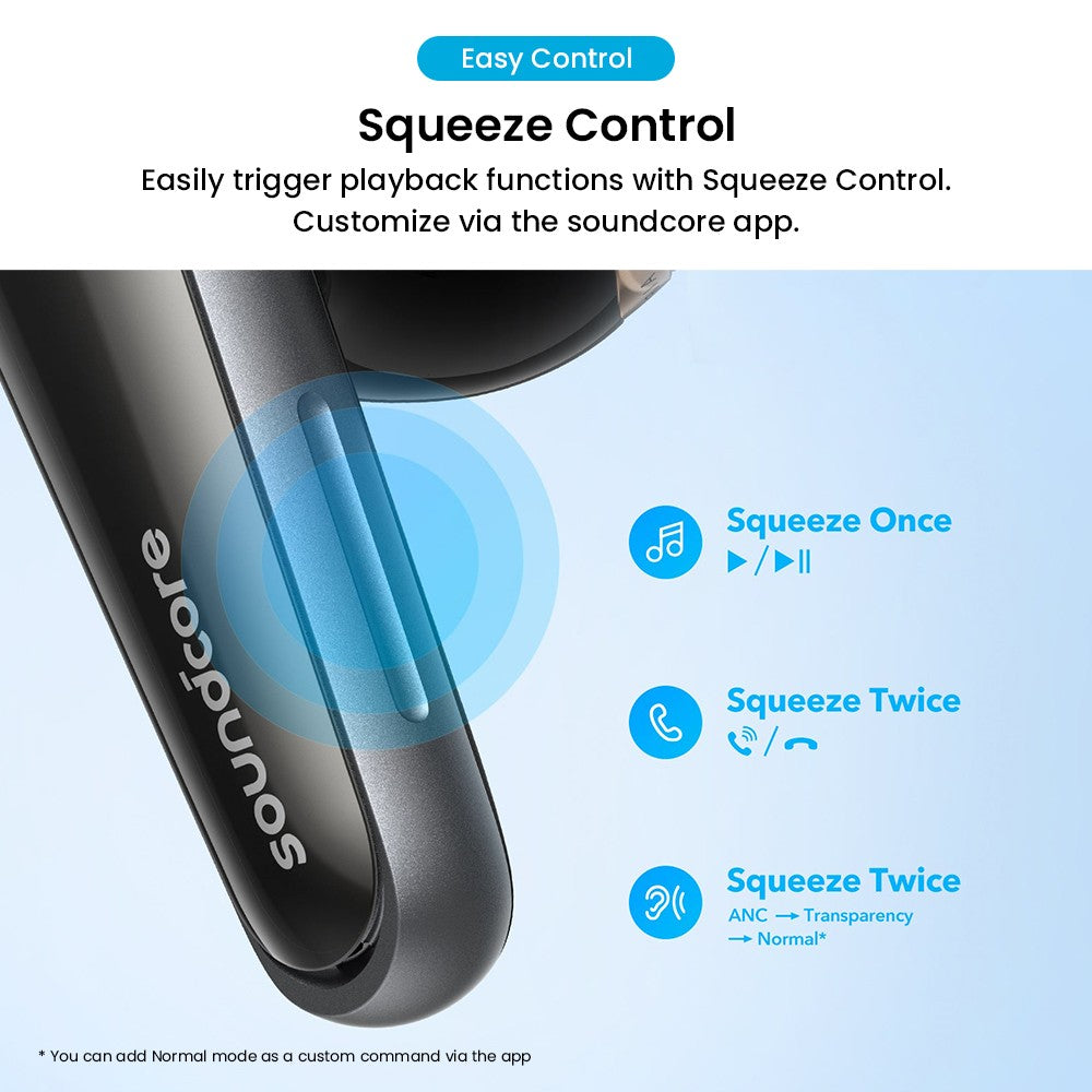 Anker Soundcore Liberty 4 True Wireless ANC Earbuds, Hi-Res Wireless Audio, Spatial Audio with Dual Modes, Heart Rate Sensor - Black