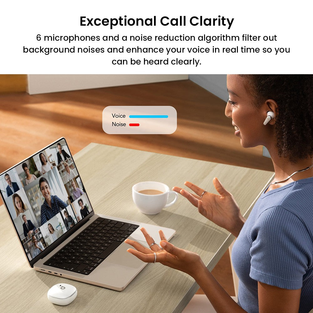 Anker Soundcore Liberty 4 True Wireless ANC Earbuds, Hi-Res Wireless Audio, Spatial Audio with Dual Modes, Heart Rate Sensor - Black