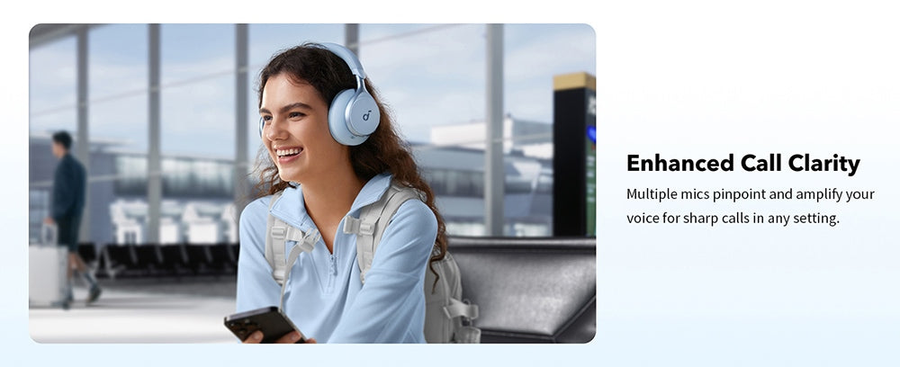 Anker Soundcore Space One Headphones, Active Noise Canceling, App Control, 40 Hours ANC Playtime, Bluetooth 5.3 - Black