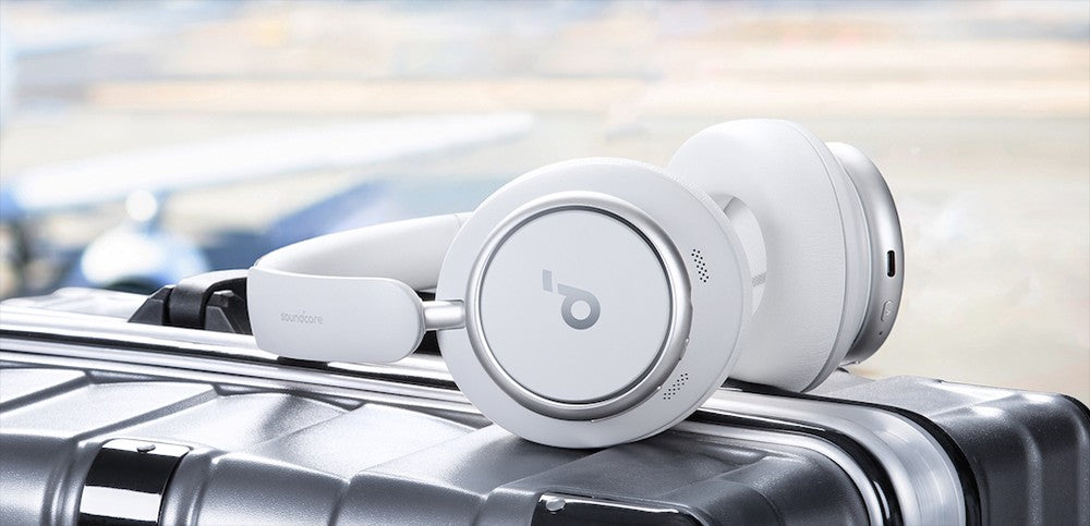 Anker Soundcore Space Q45 Headphones, Adaptive ANC, 50 Hours Playtime (ANC on), Bluetooth 5.3, App Control - White