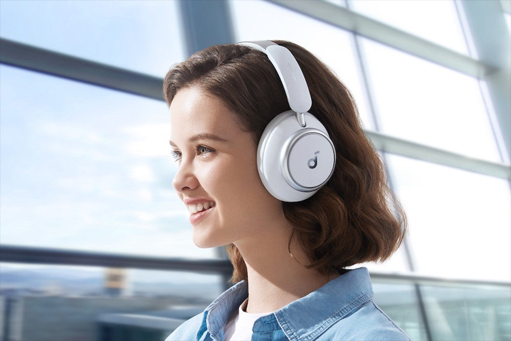 Anker Soundcore Space Q45 Headphones, Adaptive ANC, 50 Hours Playtime (ANC on), Bluetooth 5.3, App Control - White