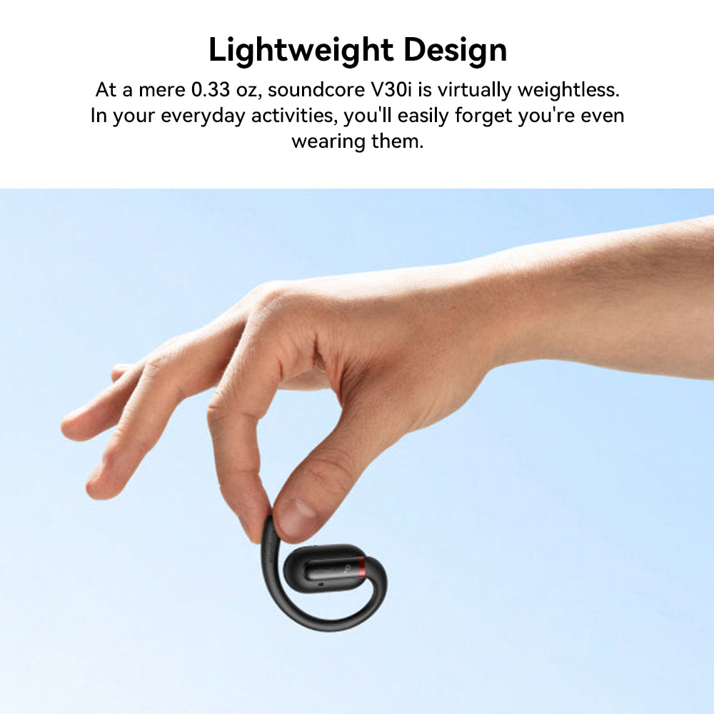 Anker Soundcore V30i Open-ear Earbuds, Ergonomic Ear Hooks, Bluetooth 5.3, App Control, Up to 36 Hours Playtime