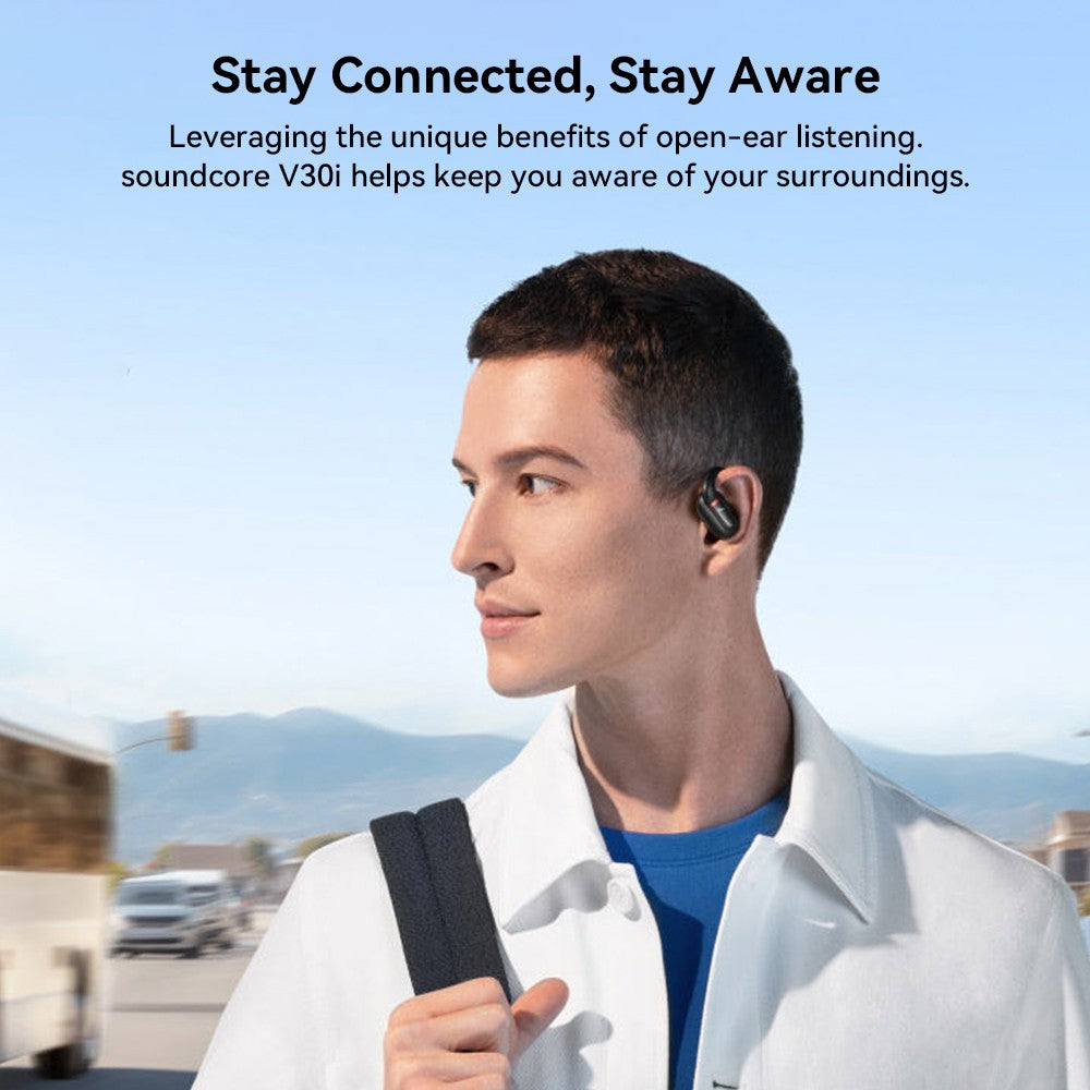 Anker Soundcore V30i Open-ear Earbuds, Ergonomic Ear Hooks, Bluetooth 5.3, App Control, Up to 36 Hours Playtime