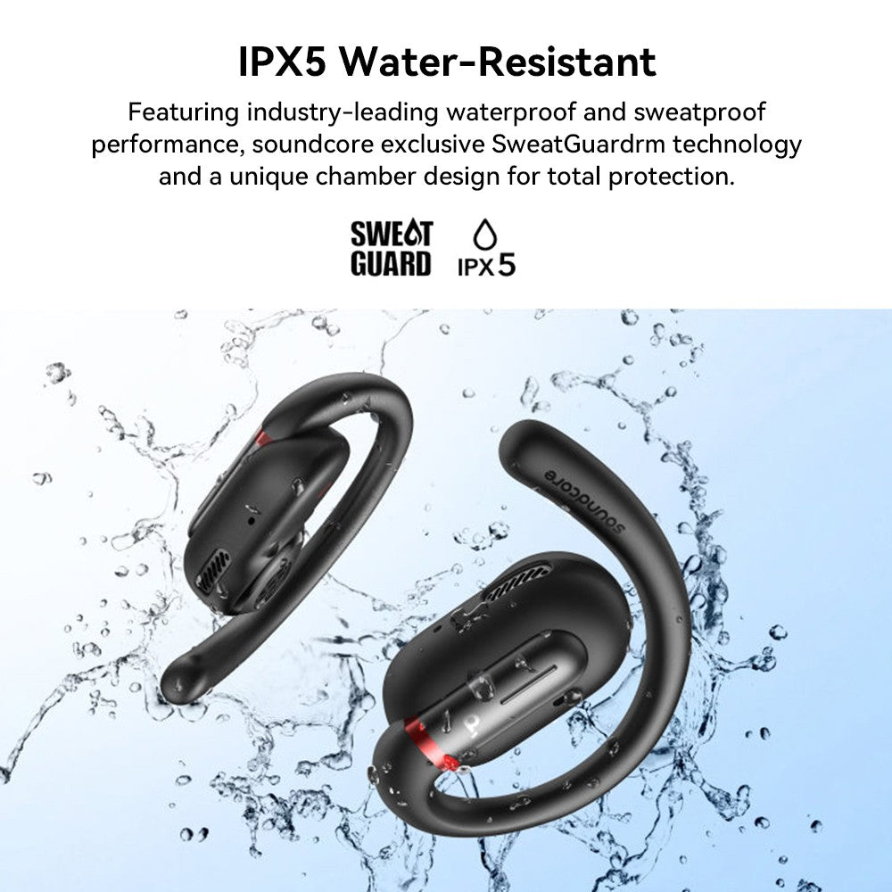 Anker Soundcore V30i Open-ear Earbuds, Ergonomic Ear Hooks, Bluetooth 5.3, App Control, Up to 36 Hours Playtime