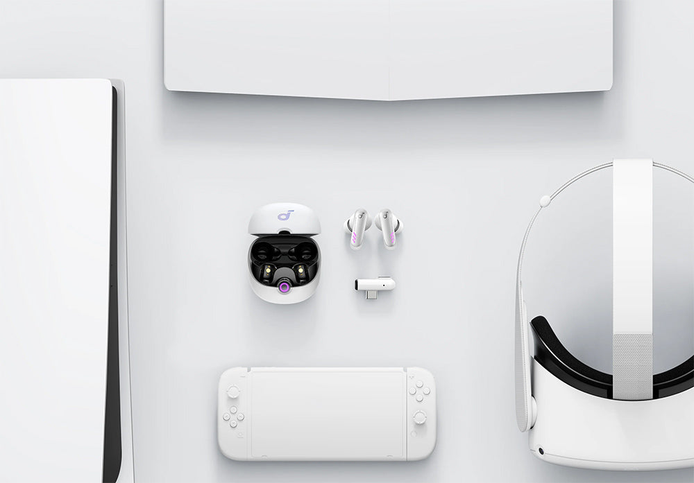 Anker Soundcore VR P10 TWS Gaming Earbuds, Compatible with Meta Quest 2, Steam Deck, PS4, PS5, PC, Switch - White