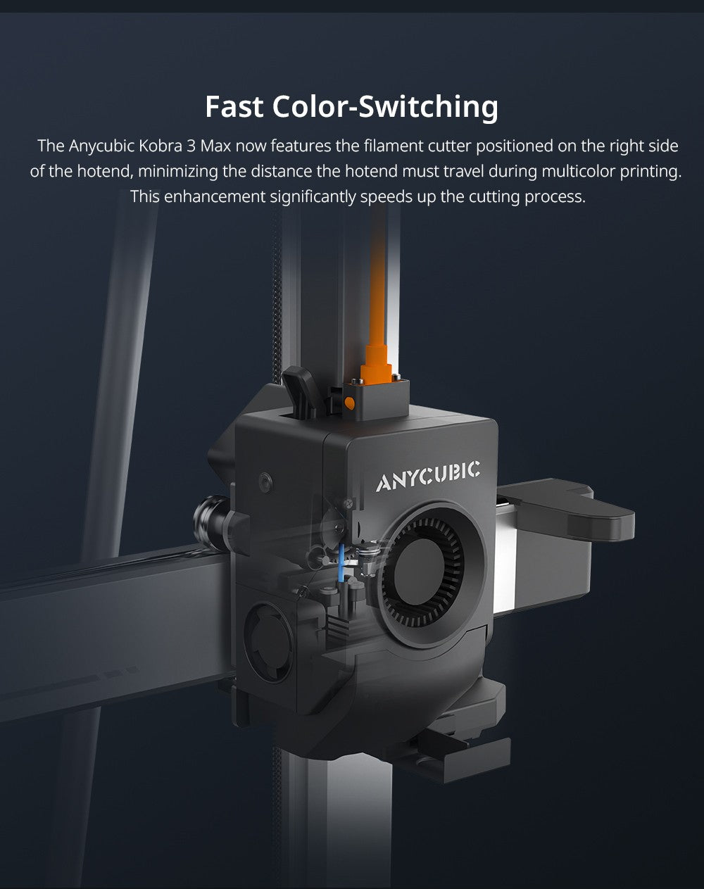 Anycubic Kobra 3 Max Combo 3D Printer, Up to 8-Color Printing, ACE Pro Color Engine, 600mm/s High-Speed Print, Auto-Leveling & Anti-Step Lost, 420*420*500mm