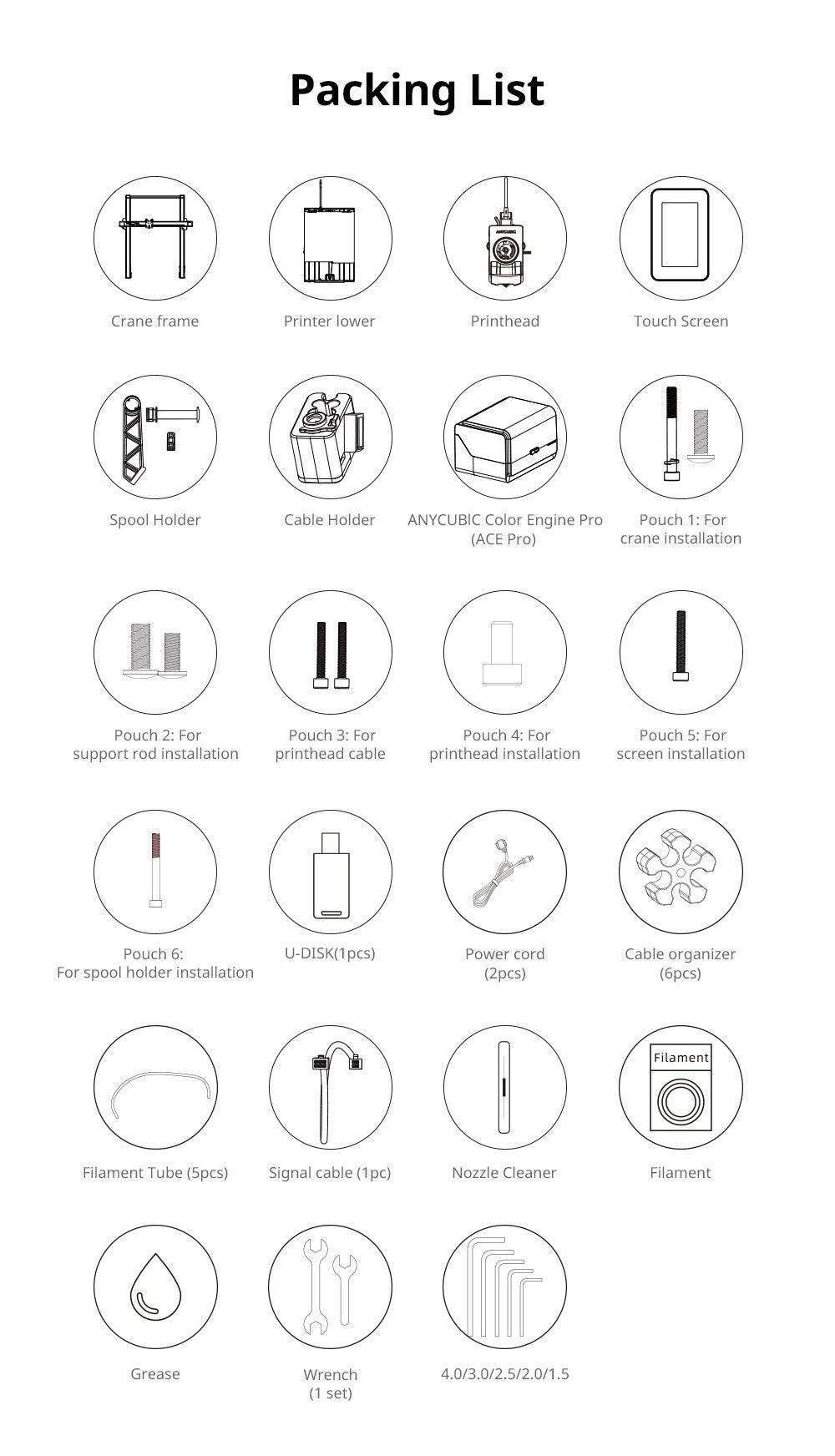 Anycubic Kobra 3 Max Combo 3D Printer, Up to 8-Color Printing, ACE Pro Color Engine, 600mm/s High-Speed Print, Auto-Leveling & Anti-Step Lost, 420*420*500mm