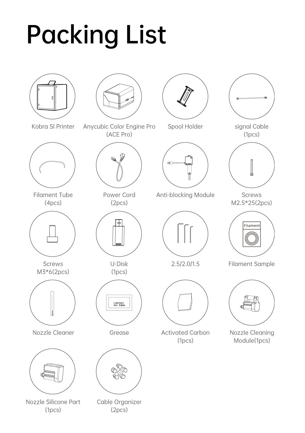 ANYCUBIC KOBRA S1 COMBO 3D Printer, Vibrant 8-Color Printing, 600mm/s Ultra-Fast Speed, Auto-leveling, 320°C Hotend, 44dB Ultra-Quiet, CoreXY Construction, 250*250*250mm