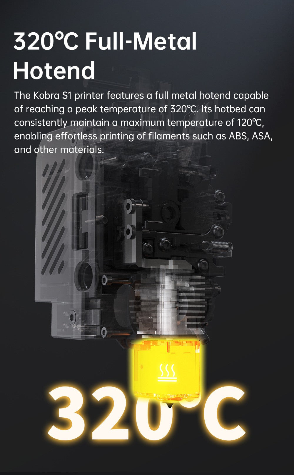 Anycubic Kobra S1 3D Printer, Enclosed CoreXY Construction, 600mm/s Ultra-Fast Print, Support Multi Color Printing with ACE Pro, 320℃ Hotend, 44dB Ultra-Quiet, 250*250*250mm