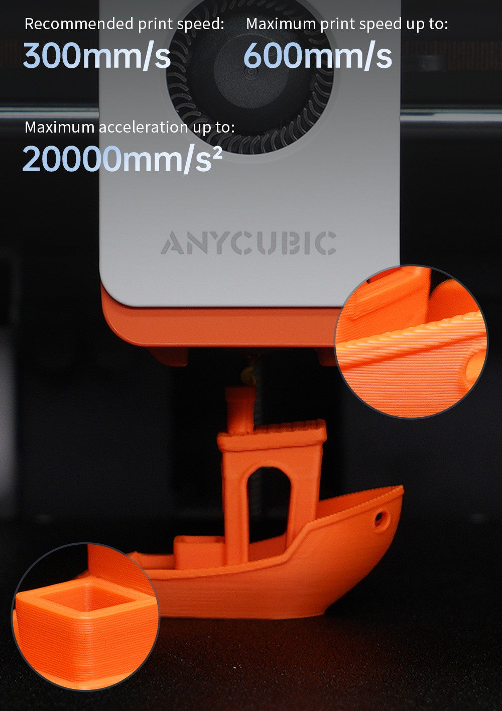 Anycubic Kobra S1 3D Printer, Enclosed CoreXY Construction, 600mm/s Ultra-Fast Print, Support Multi Color Printing with ACE Pro, 320℃ Hotend, 44dB Ultra-Quiet, 250*250*250mm