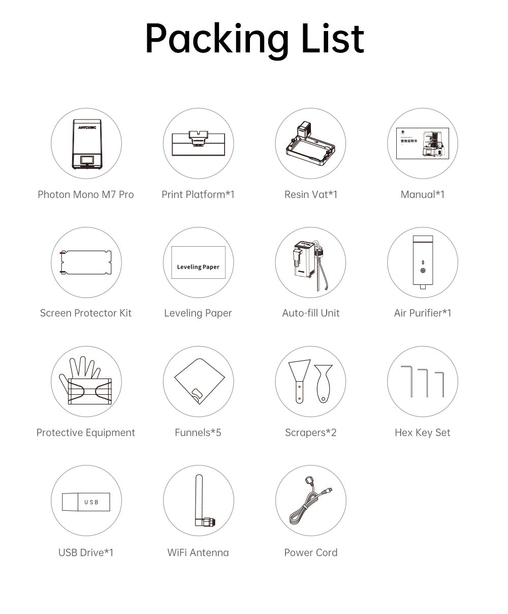 Anycubic Photon Mono M7 Pro Resin 3D Printer, 0.1mm Layer Height, 170mm/h Print Speed, 14K COB LighTurbo 3.0 Source, 10.1