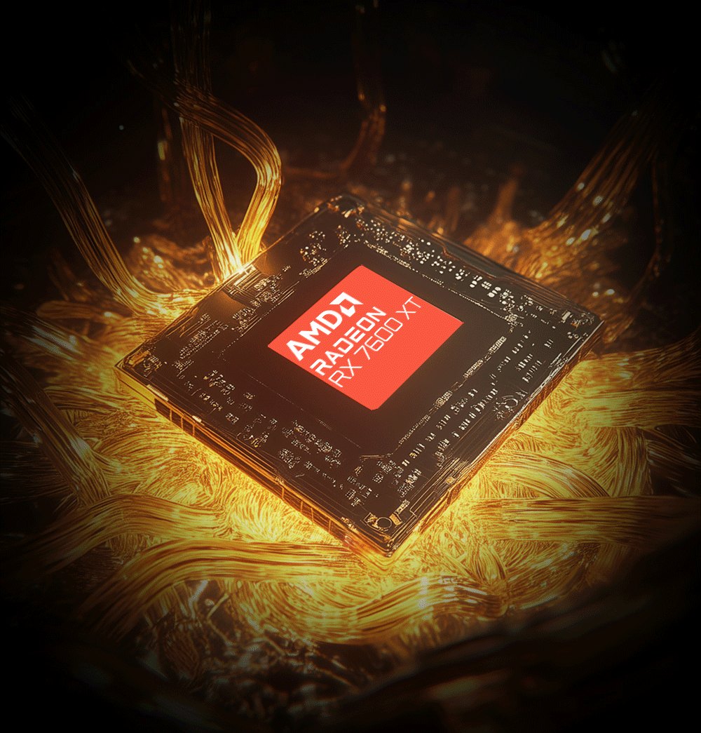 AOOSTAR XG76XT eGPU Dock with AMD Radeon RX 7600MXT GPU, 8GB GDDR6 RAM, 128bit, 1*USB 4.0, 1*Oculink, 1*HDMI, 2*DP, 1*Type-C, 100W Reverse Charging - EU Plug