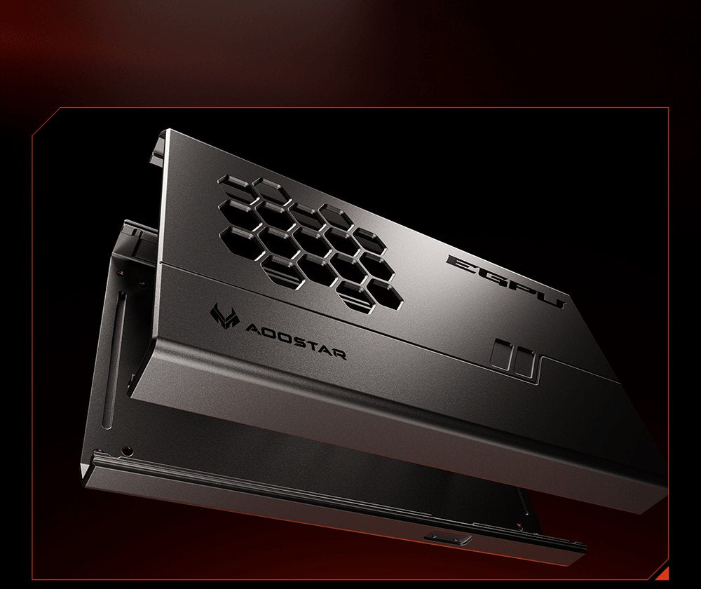 AOOSTAR XG76XT eGPU Dock with AMD Radeon RX 7600MXT GPU, 8GB GDDR6 RAM, 128bit, 1*USB 4.0, 1*Oculink, 1*HDMI, 2*DP, 1*Type-C, 100W Reverse Charging - EU Plug