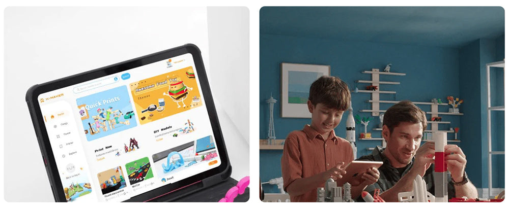 AOSEED X-MAKER 3D Printer for Kids and Beginners, 120 - 300 mm/s，Leveling-Free Bed, Wi-Fi Printing, Ultra Silent, App Control, PLA/ABS Filament Supported,150*150*150mm