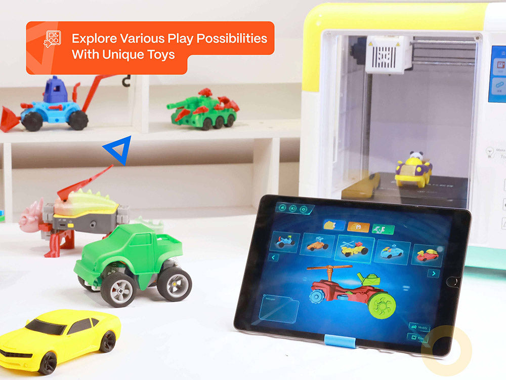 AOSEED X-MAKER 3D Printer for Kids and Beginner, Leveling-Free Bed, Wi-Fi Printing, Ultra Silent, App Control, PLA/ABS Filament Supported