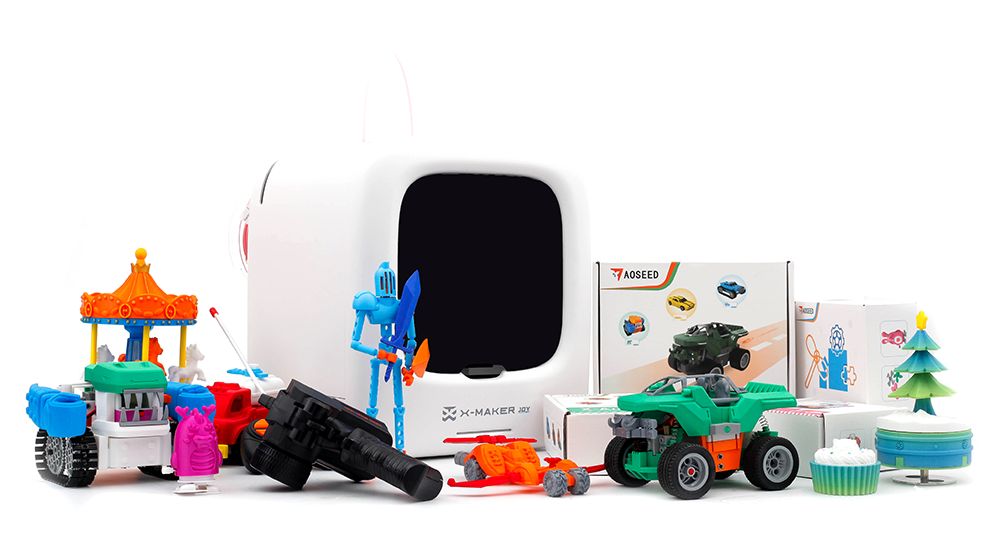 AOSEED X-MAKER JOY 3D Printer for Kids, AI Voice Interaction, Smart App Control, Time-lapse Video, Mini Program