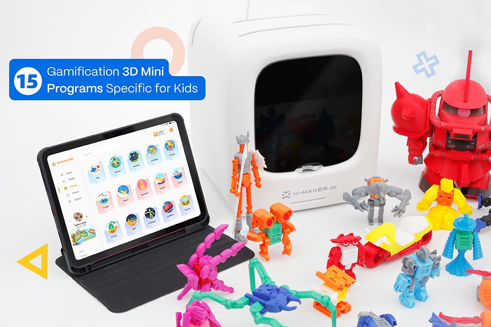 AOSEED X-MAKER JOY 3D Printer for Kids, AI Voice Interaction, Smart App Control, Time-lapse Video, Mini Program
