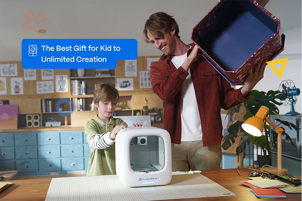 AOSEED X-MAKER JOY 3D Printer for Kids, AI Voice Interaction, Smart App Control, Time-lapse Video, Mini Program