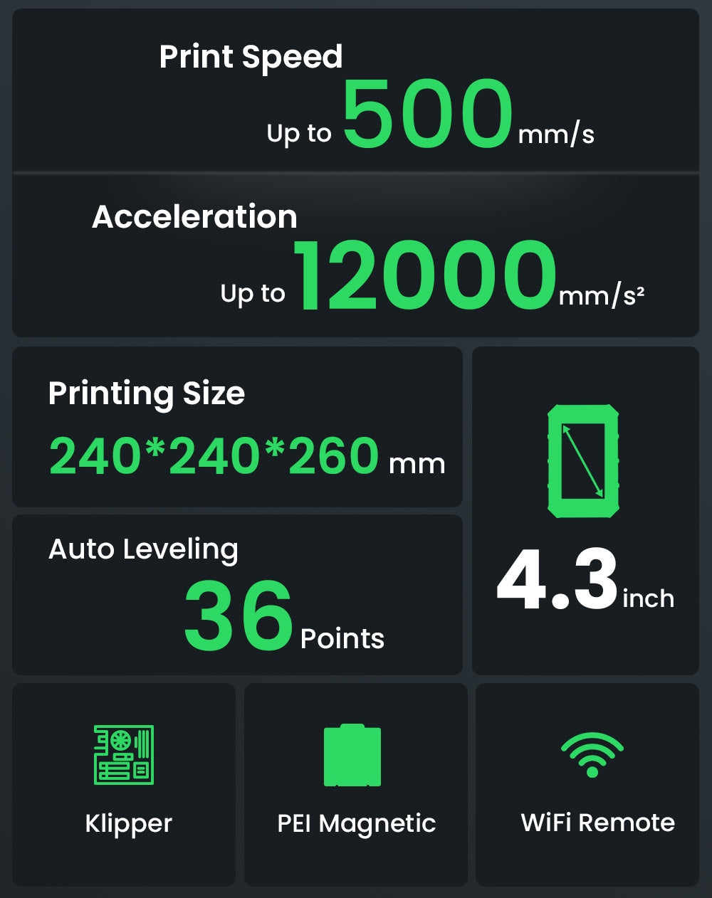 Artillery Sidewinder X4 Pro 3D Printer, 240*240*260mm, 500mm/s Printing Speed, X Y-axis Linear Rail, Direct Drive Extruder, 81 Points Auto Levelling, Double Pull Rod, Auto Cleaning Nozzle