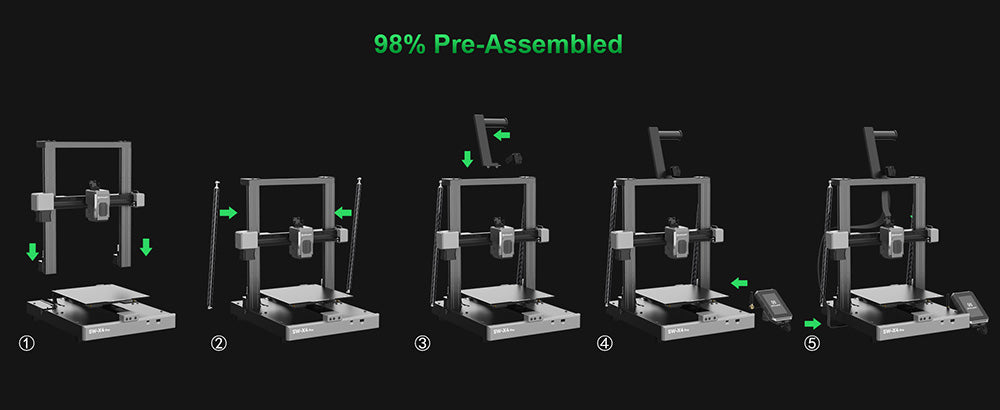 Artillery Sidewinder X4 Pro 3D Printer, 240*240*260mm, 500mm/s Printing Speed, X Y-axis Linear Rail, Direct Drive Extruder, 81 Points Auto Levelling, Double Pull Rod, Auto Cleaning Nozzle
