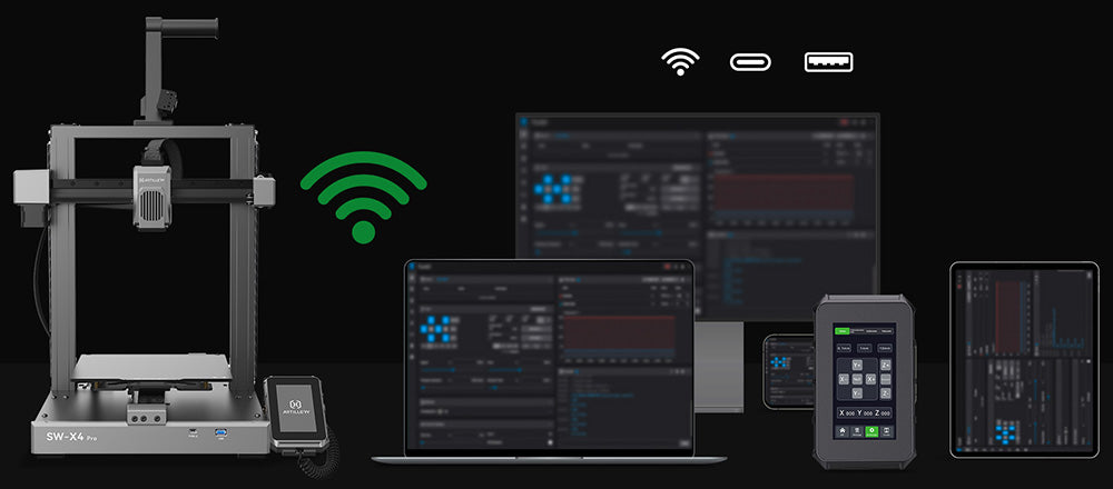 Artillery Sidewinder X4 Pro 3D Printer, 240*240*260mm, 500mm/s Printing Speed, X Y-axis Linear Rail, Direct Drive Extruder, 81 Points Auto Levelling, Double Pull Rod, Auto Cleaning Nozzle