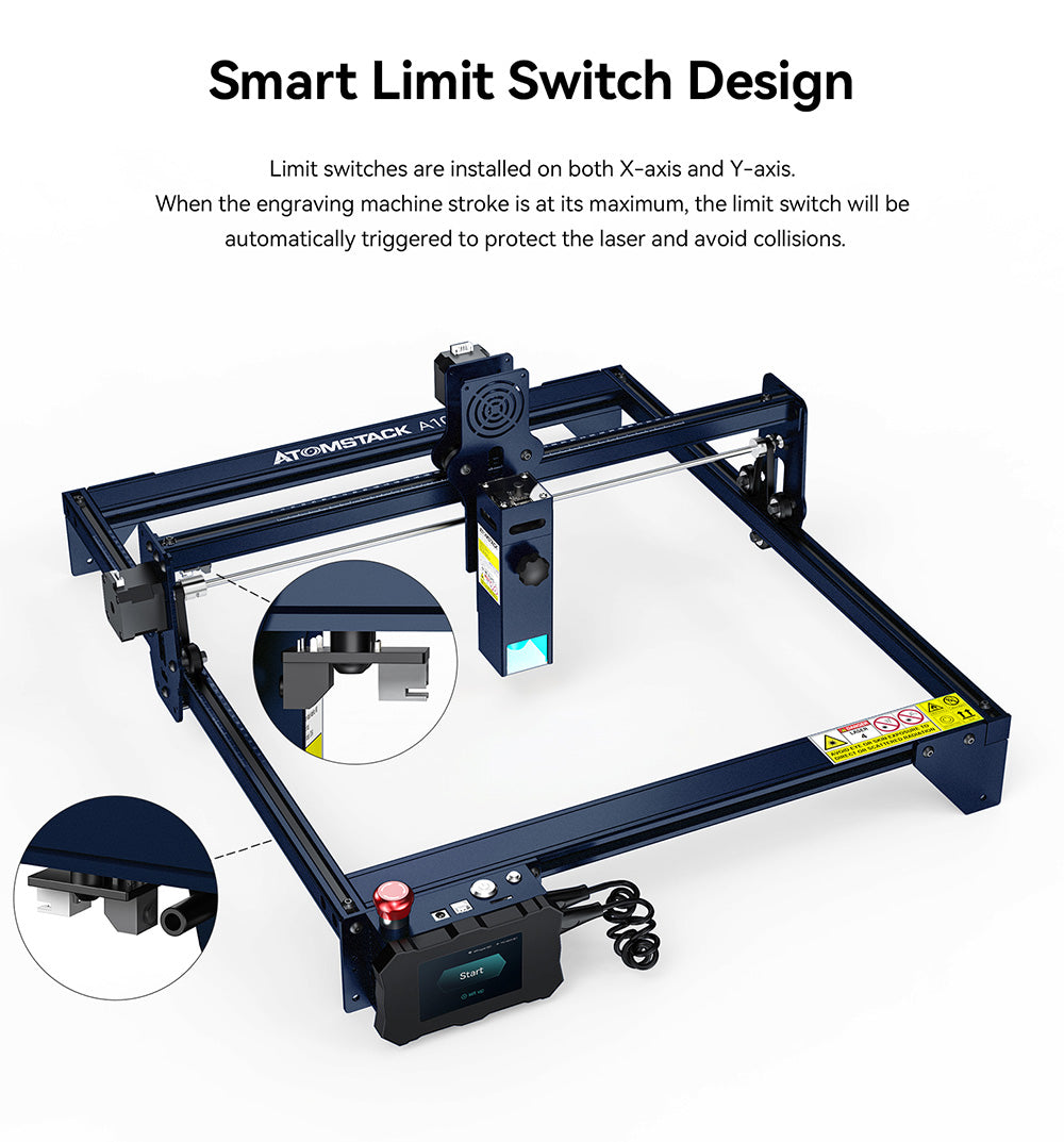 ATOMSTACK A10 Pro 10W Laser Engraver Cutter, 0.01mm High Accuracy, Fixed-Focus, Dual Compression Spot, 410*400mm