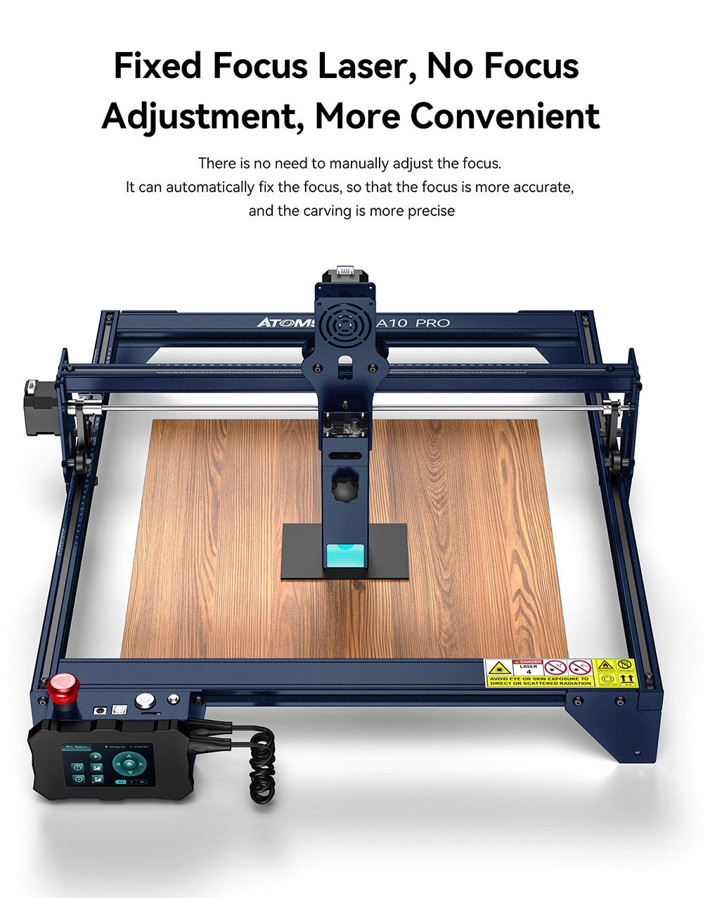 ATOMSTACK A10 Pro 10W Laser Engraver Cutter, 0.01mm High Accuracy, Fixed-Focus, Dual Compression Spot, 410*400mm