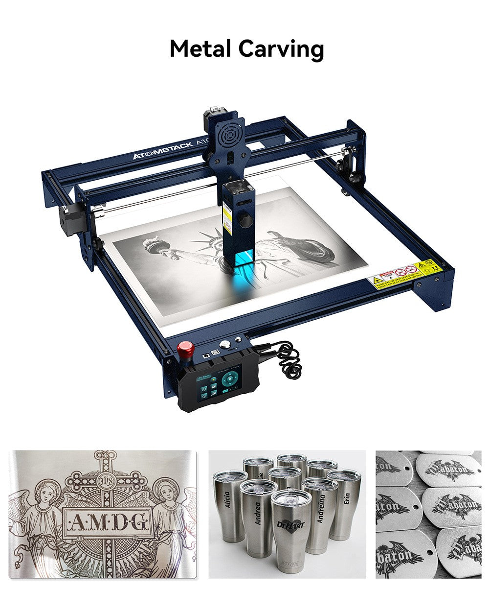 ATOMSTACK A10 Pro 10W Laser Engraver Cutter, 0.01mm High Accuracy, Fixed-Focus, Dual Compression Spot, 410*400mm