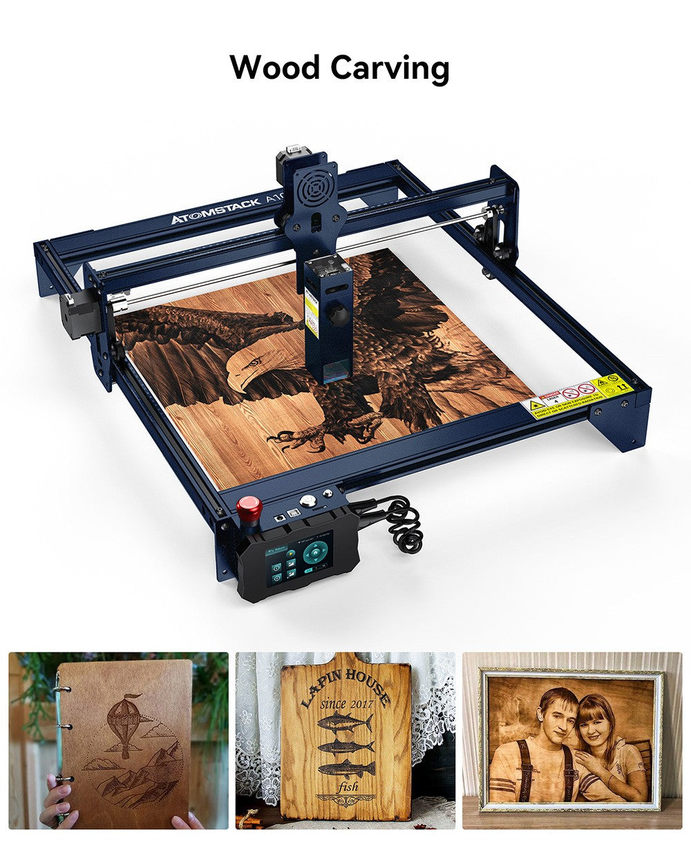ATOMSTACK A10 Pro 10W Laser Engraver Cutter, 0.01mm High Accuracy, Fixed-Focus, Dual Compression Spot, 410*400mm
