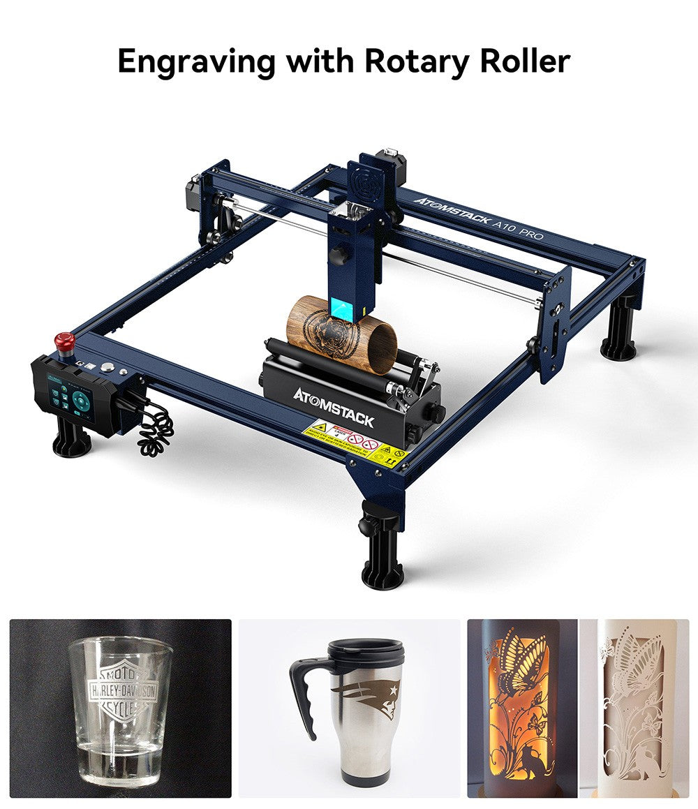 ATOMSTACK A10 Pro 10W Laser Engraver Cutter, 0.01mm High Accuracy, Fixed-Focus, Dual Compression Spot, 410*400mm