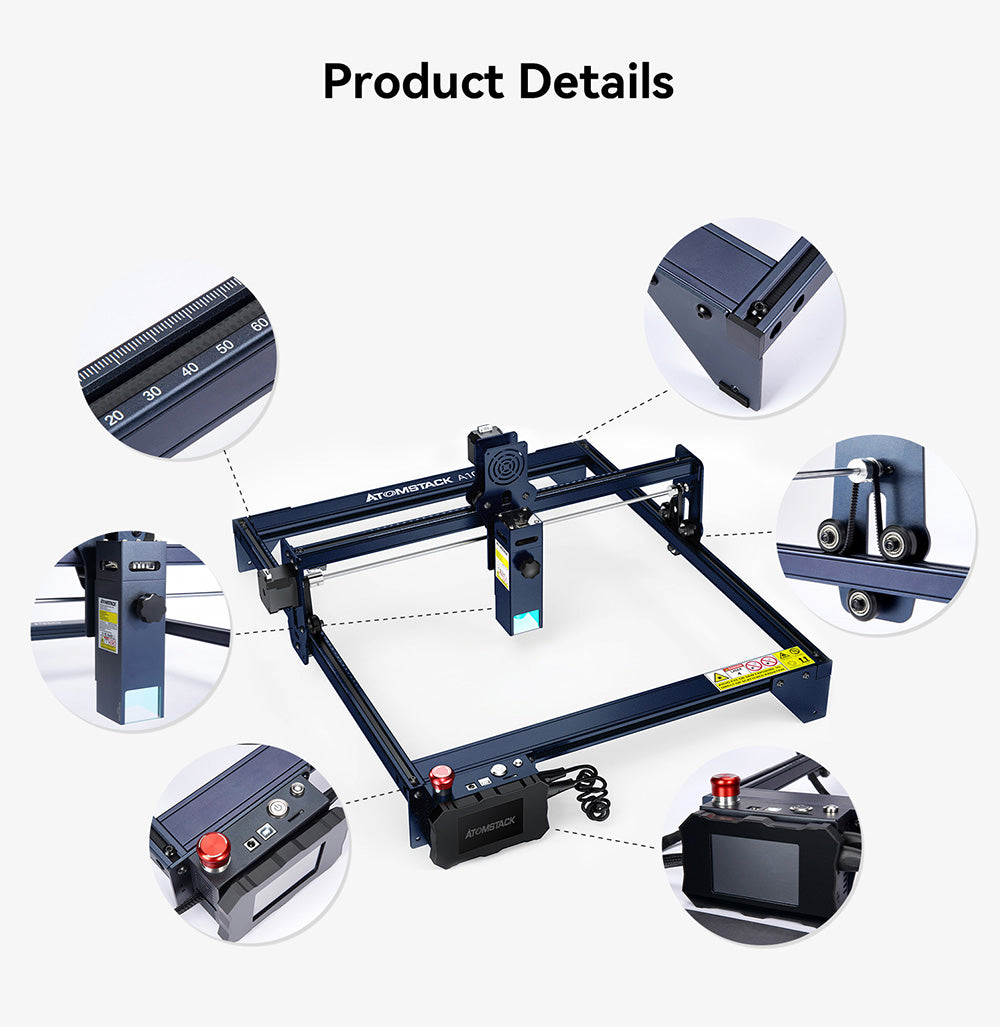 ATOMSTACK A10 Pro 10W Laser Engraver Cutter, 0.01mm High Accuracy, Fixed-Focus, Dual Compression Spot, 410*400mm