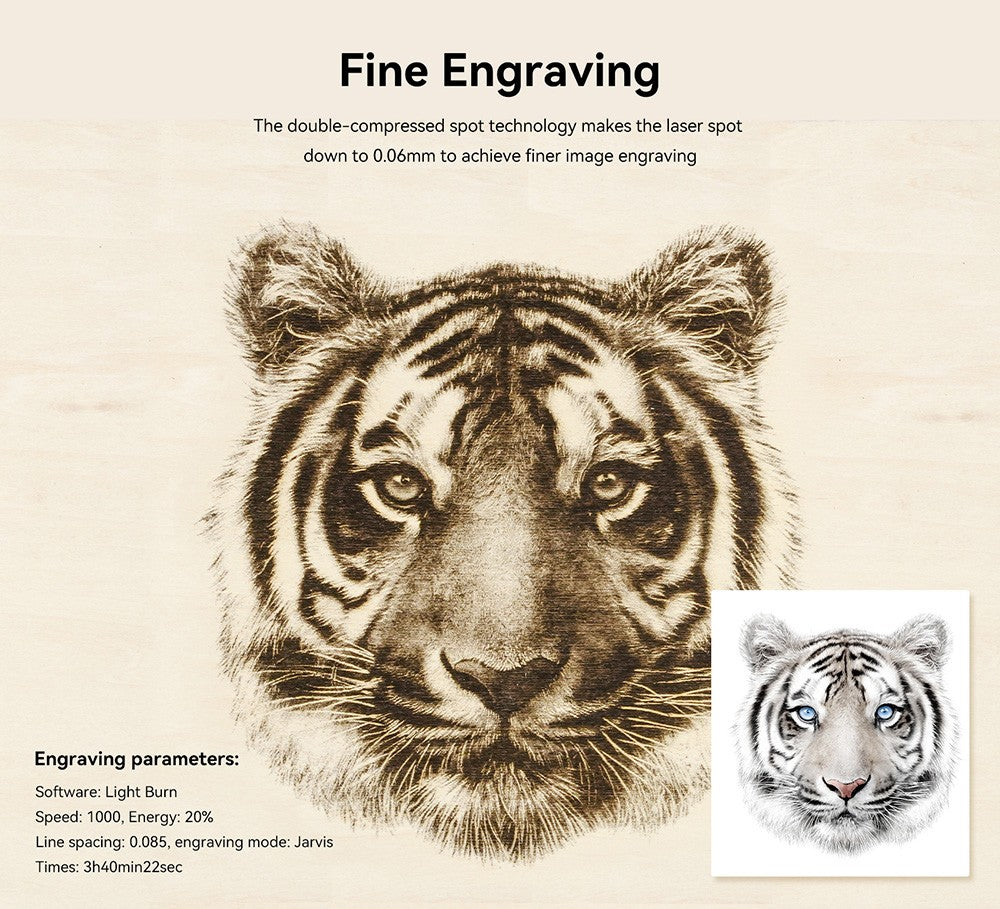 ATOMSTACK A10 Pro 10W Laser Engraver Cutter, 0.01mm High Accuracy, Fixed-Focus, Dual Compression Spot, 410*400mm