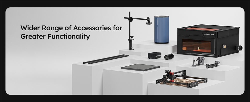 ATOMSTACK A5 Pro V2 5W Laser Engraver, 400mm/s High Speed, 0.01mm Precision, 5mm Wood 3mm Black Acrylic in One Pass, 410*380mm